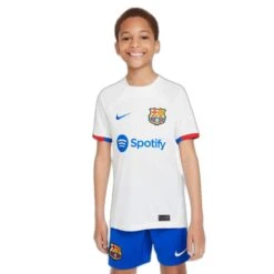 Nike Maillot Extérieur Enfant FC Barcelone 2023/24 -Sport Vêtements Magasin nike dx2760 101 blanc bleu royal bleu royal 1