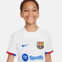 Nike Maillot Extérieur Enfant FC Barcelone 2023/24 -Sport Vêtements Magasin nike dx2760 101 blanc bleu royal bleu royal 3