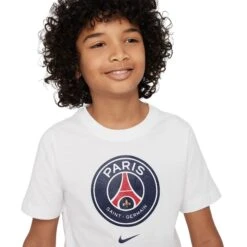 Nike T-shirt Enfant PSG Crest 8 Nike T-shirt Enfant PSG Crest -Sport Vêtements Magasin nike fd2489 100 blanc 3